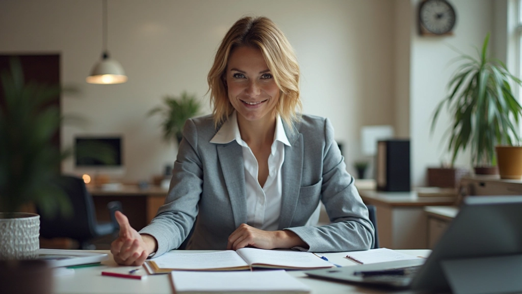 Бизнес-лидер приоритизирует важные задачи и информацию в современном офисе