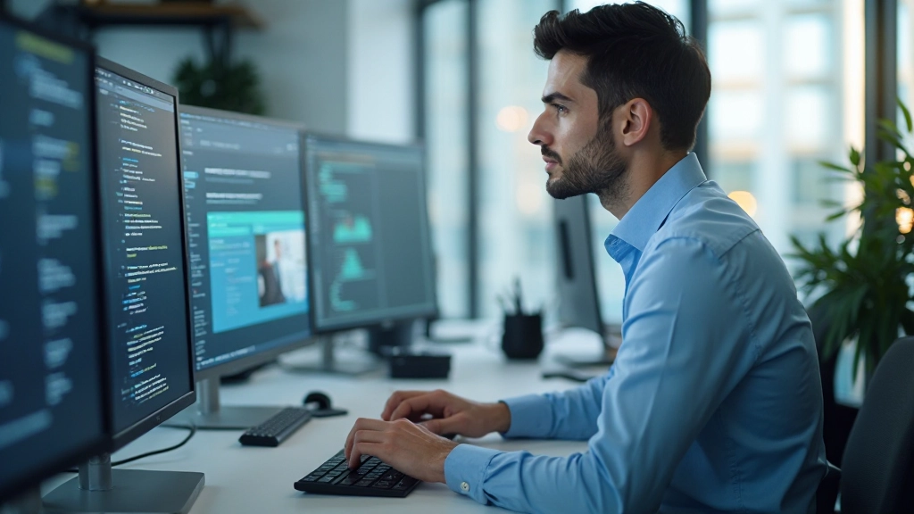 Профессионал работает с цифровыми инструментами обработки и анализа данных